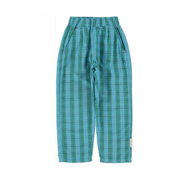 unisex trousers | blue & green checkered - PIUPIUCHICK