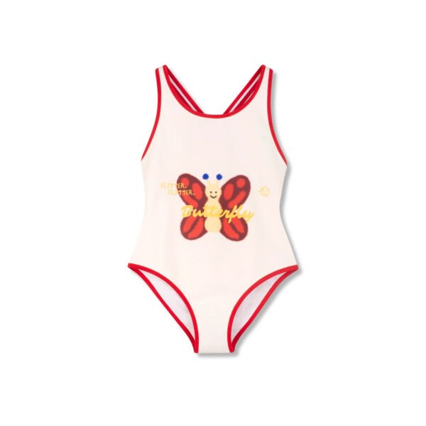 SWIMSUIT ECRU FLUTTER FLUTTER - WYNKEN