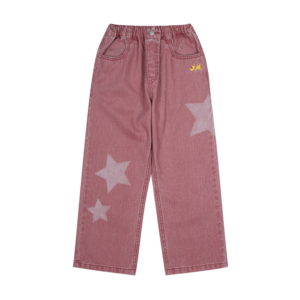 Star Denim Pants - JELLY MALLOW