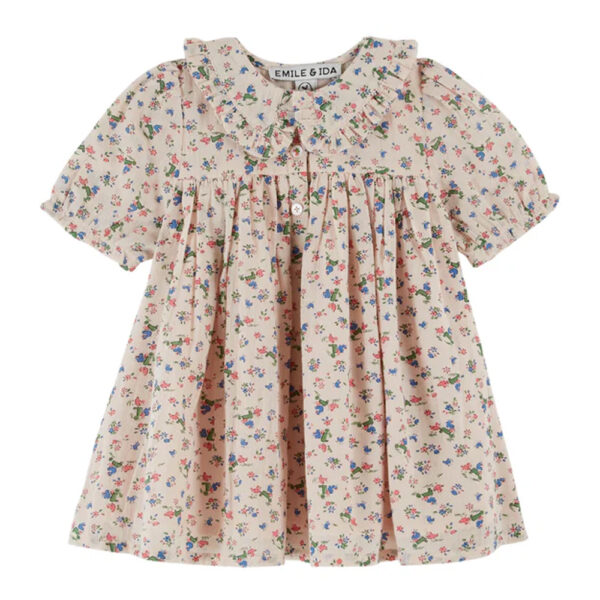WIDE PRINTED DRESS BERGERE - EMILE ET IDA