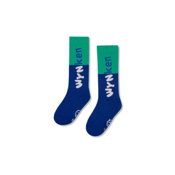 WYNKEN BUBBLE SOCK PARASOL GREEN / ARTISTS BLUE - WYNKEN