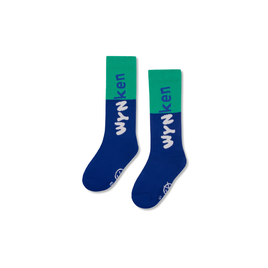 WYNKEN BUBBLE SOCK PARASOL GREEN / ARTISTS BLUE - WYNKEN