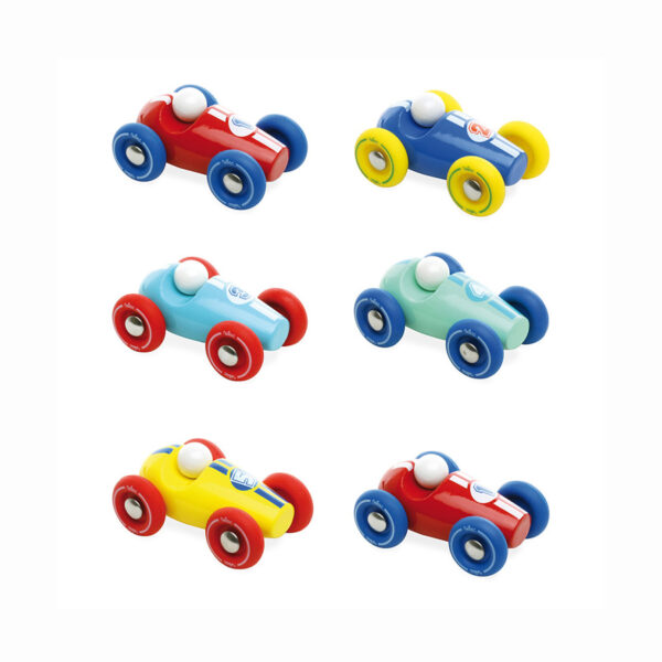 6 Mini race cars assortment - VILAC