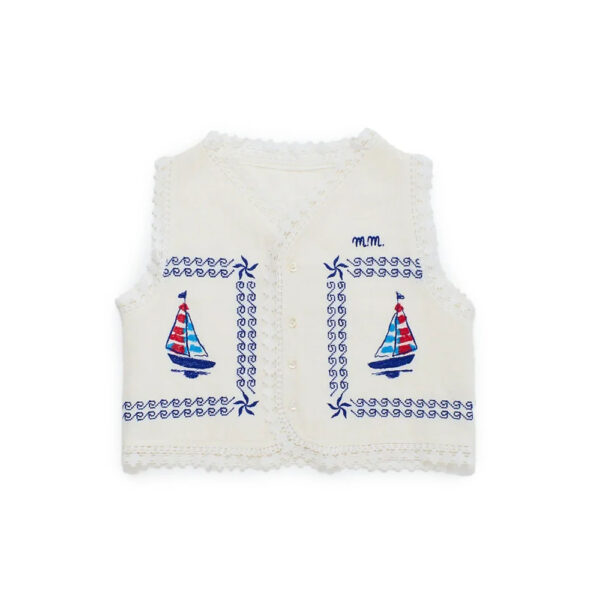 Barcos Embroidered Vest Top - MAISON MANGOSTAN