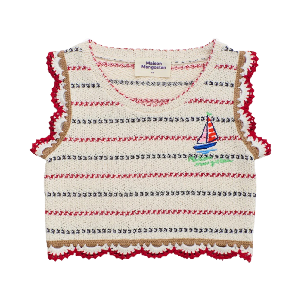 Barcos Knit Top Grey - MAISON MANGOSTAN