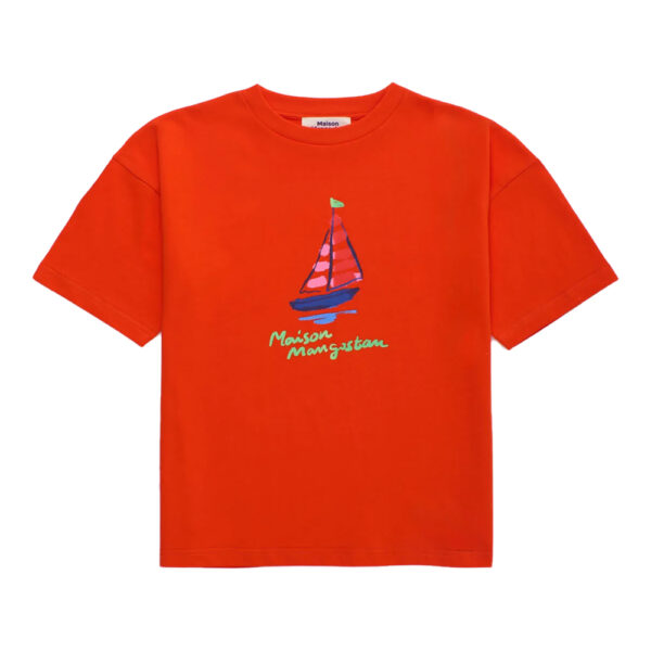 Barcos T-Shirt Red - MAISON MANGOSTAN