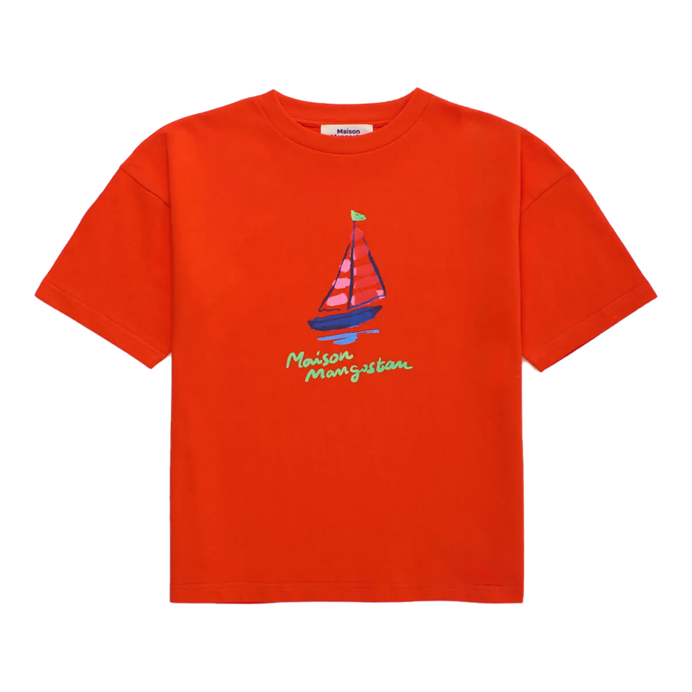 Barcos T-Shirt Red - MAISON MANGOSTAN