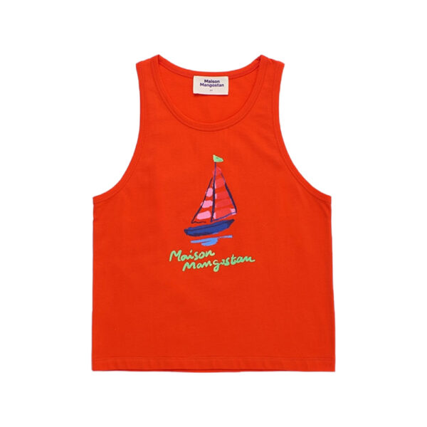 Barcos Tank Top Red - MAISON MANGOSTAN