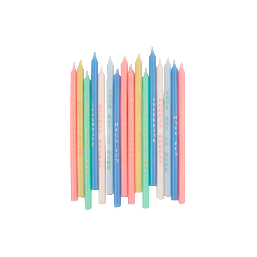 Birthday Phrases Candles - MERI MERI