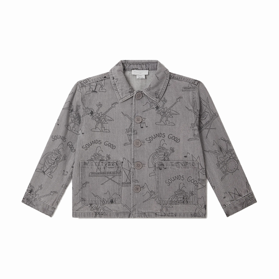 Bug Band Print Denim Jacket - Stella McCartney