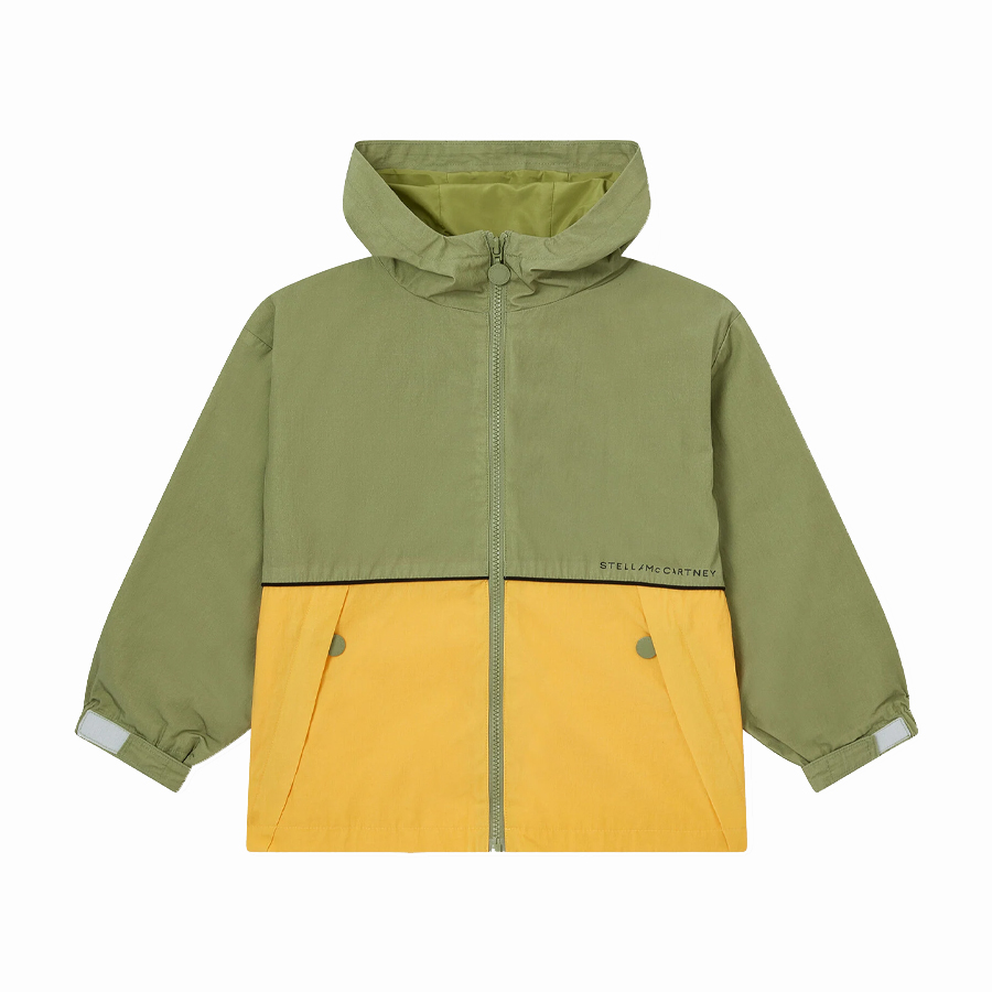 Colour Block Hooded Raincoat - Stella McCartney