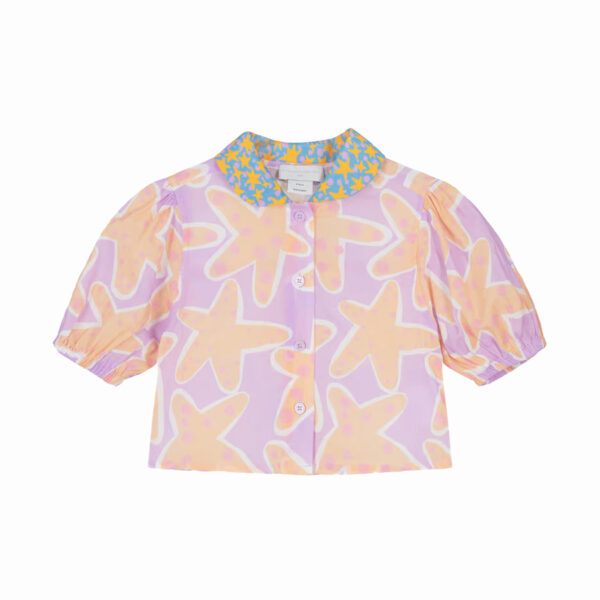 Girls Lilac Starfish Blouse - Stella McCartney