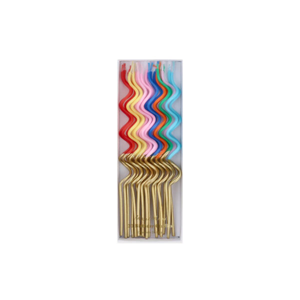 Gold Dipped Swirly Candles - MERI MERI