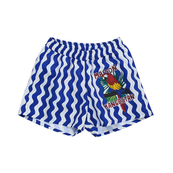 Loros Wavy Swimshorts Blue - MAISON MANGOSTAN