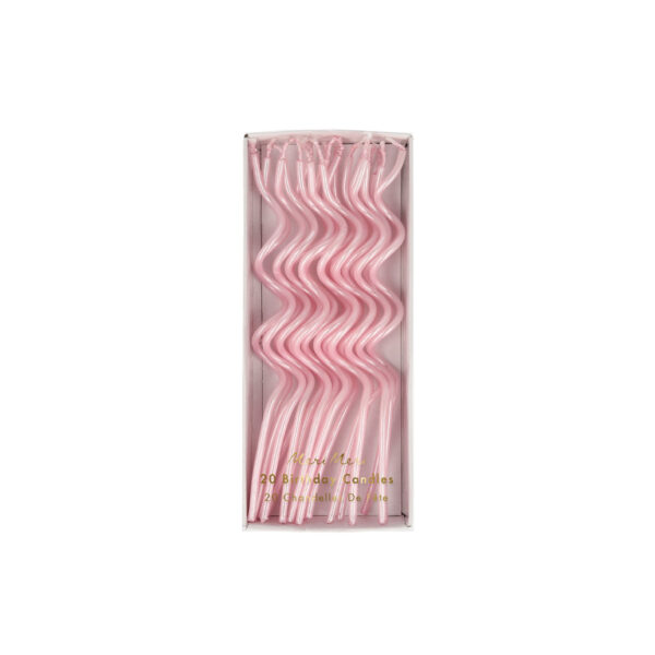 Pink Swirly Candles - MERI MERI