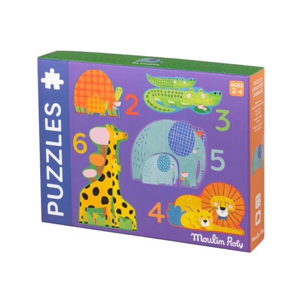 Progressive animal-theme puzzles (20) - MOULIN ROTY