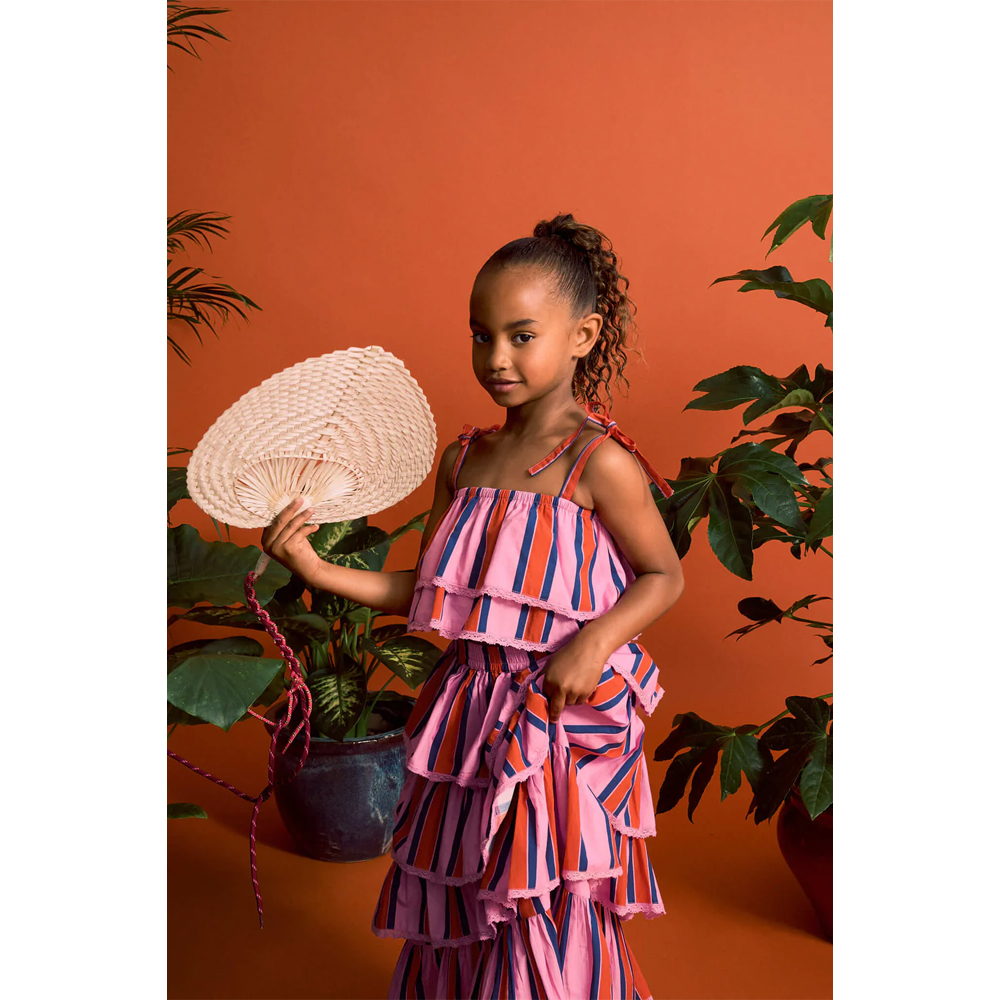 Ruffles Stripes Top Pink - MAISON MANGOSTAN - Image 2
