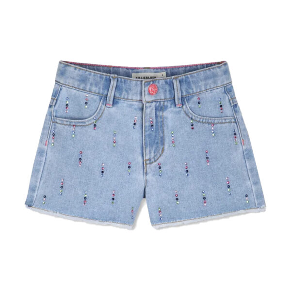 SHORT DENIM DOUBLE STONE+BL - BILLIE BLUSH