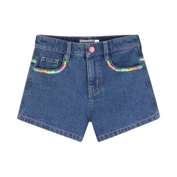 SHORT DENIM DOUBLE STONE+BR - BILLIE BLUSH