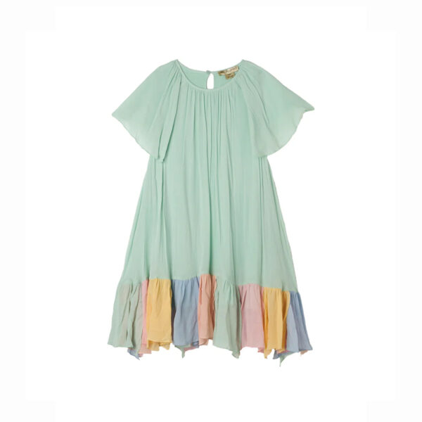 Short Sleeve Chiffon Dress - Mint - Stella McCartney
