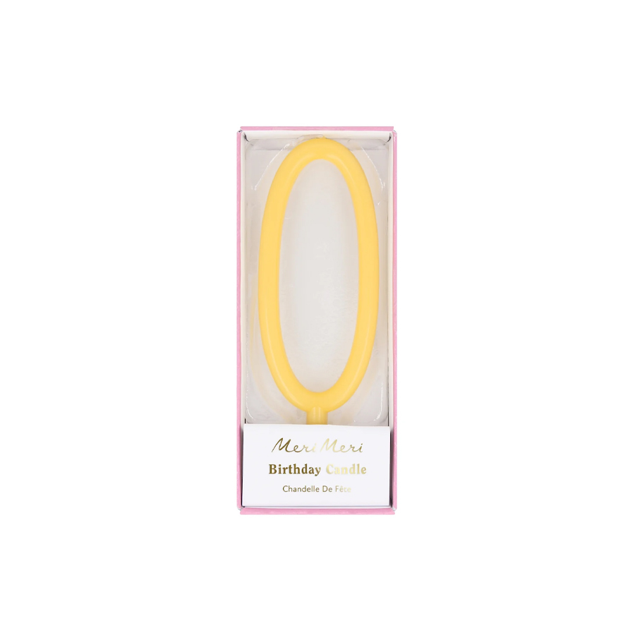 Slim Number 0 Candle - MERI MERI