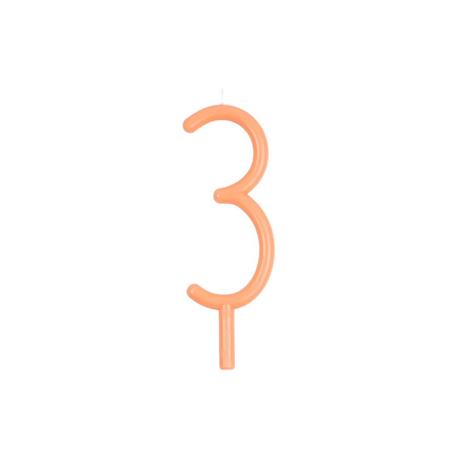 Slim Number 3 Candle - MERI MERI - Image 2