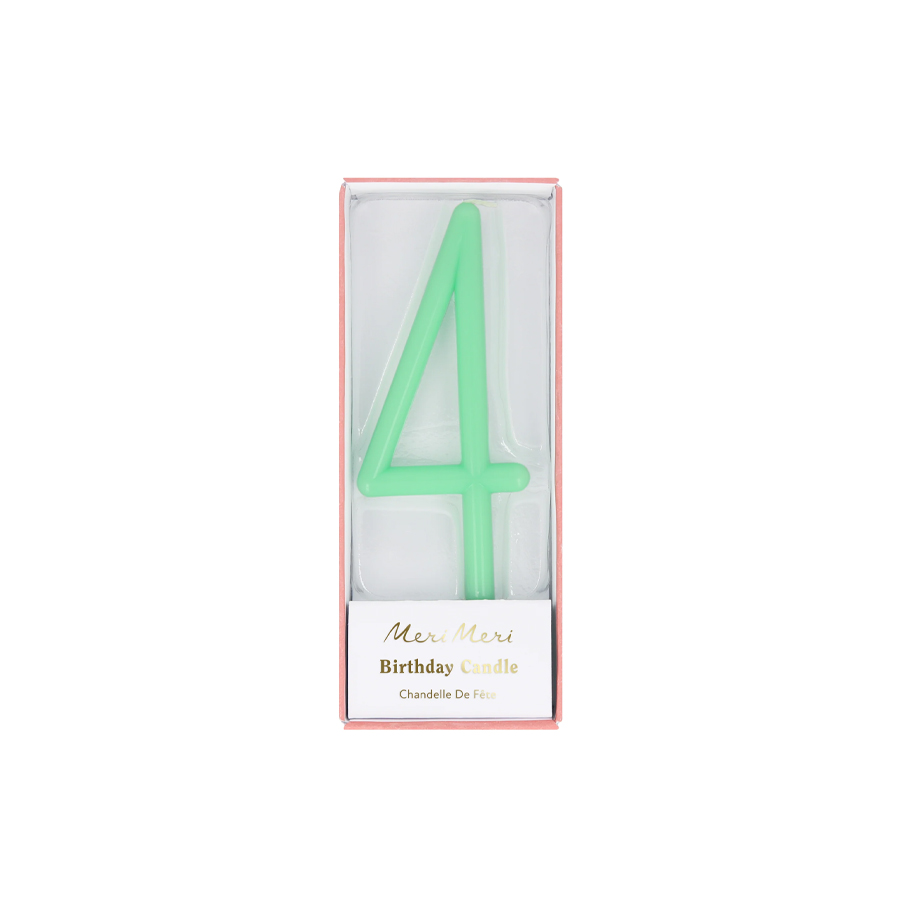 Slim Number 4 Candle - MERI MERI