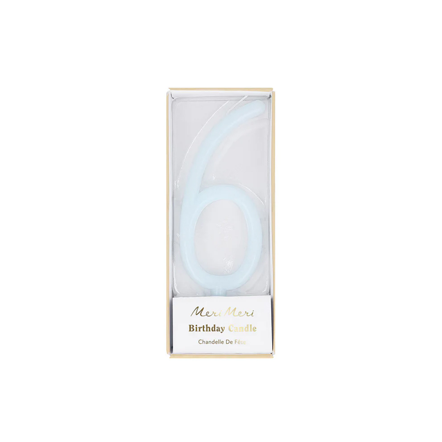 Slim Number 6 Candle - MERI MERI
