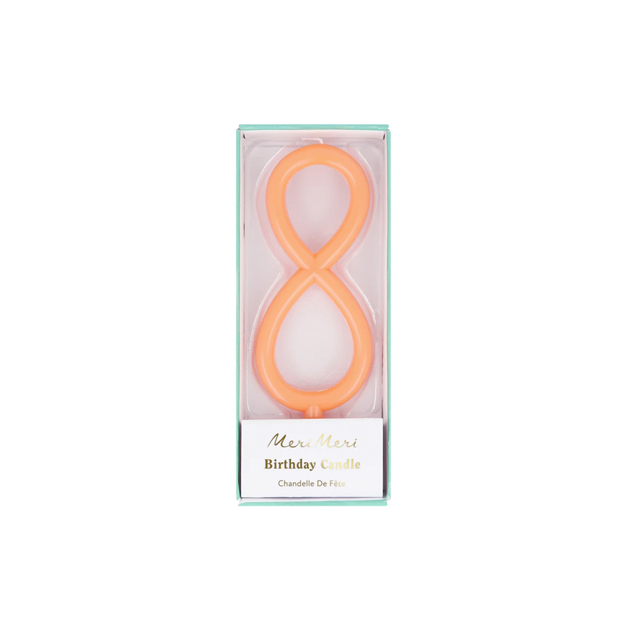 Slim Number 8 Candle - MERI MERI
