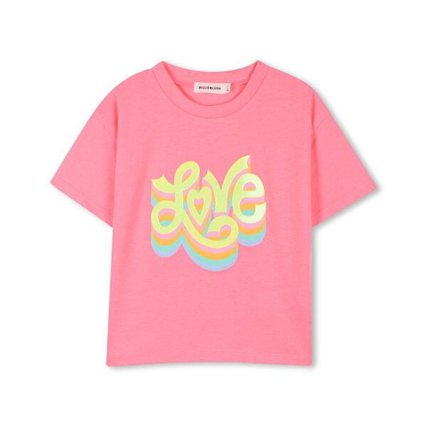 TEE-SHIRT MANCHES COURTES ROSE FLUO - BILLIE BLUSH