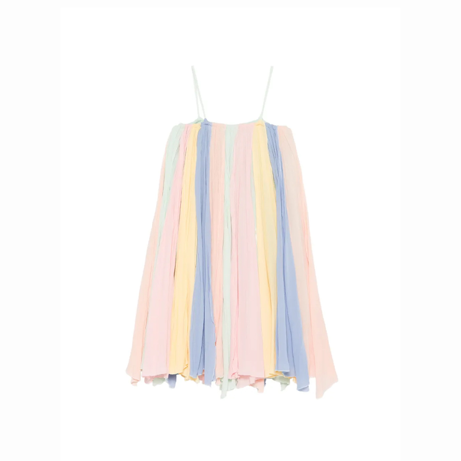 "Multicolor pleated dress for Girl " - Stella McCartney