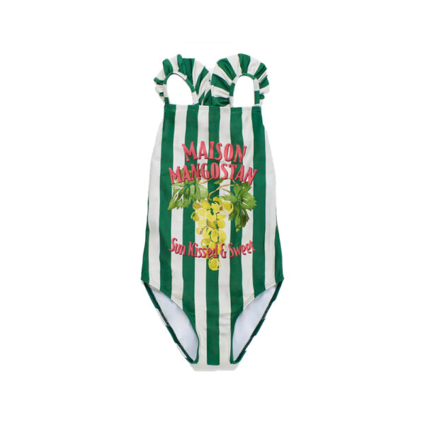 Uvas Striped Swimsuit - MAISON MANGOSTAN
