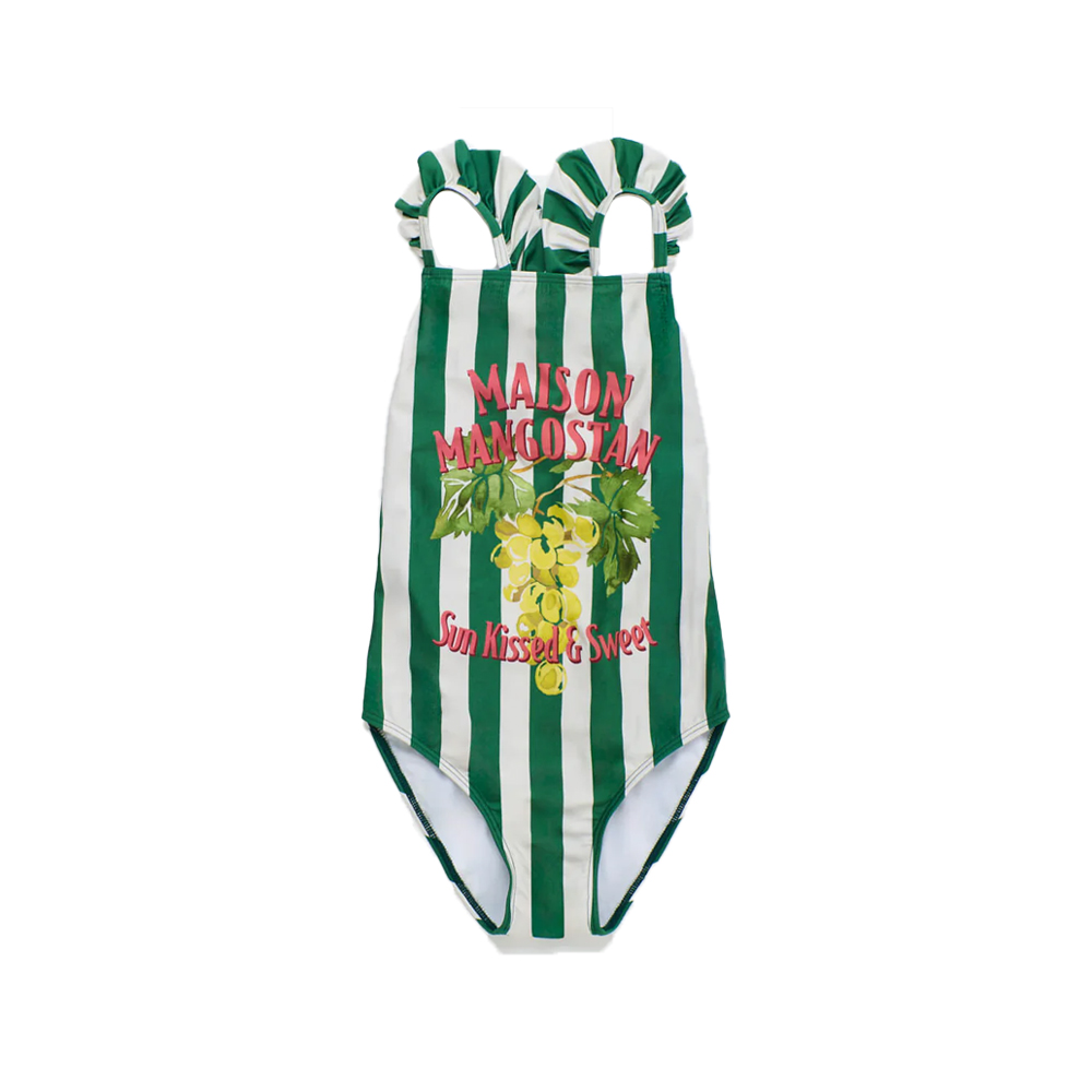 Uvas Striped Swimsuit - MAISON MANGOSTAN