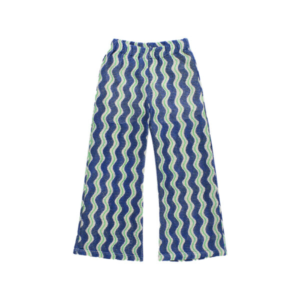 Wavy Knit Pants Blue - MAISON MANGOSTAN