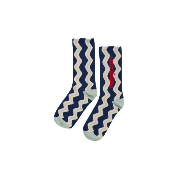 Wavy Socks Blue - MAISON MANGOSTAN