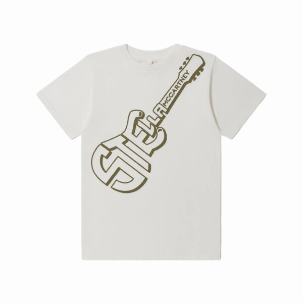 White t-shirt with guitar print - Stella McCartney