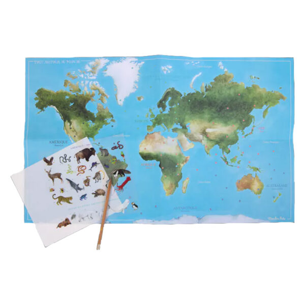 World map with transfers Tout autour - MOULIN ROTY