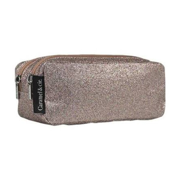 Double pencil case Glitter Copper - Caramel Et Cie