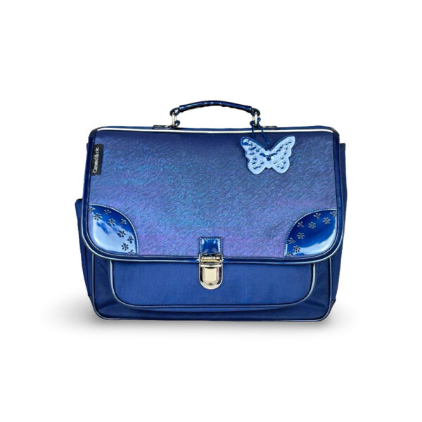 Navy Oxford Blue Satchel – Elegant and Timeless - Caramel Et Cie