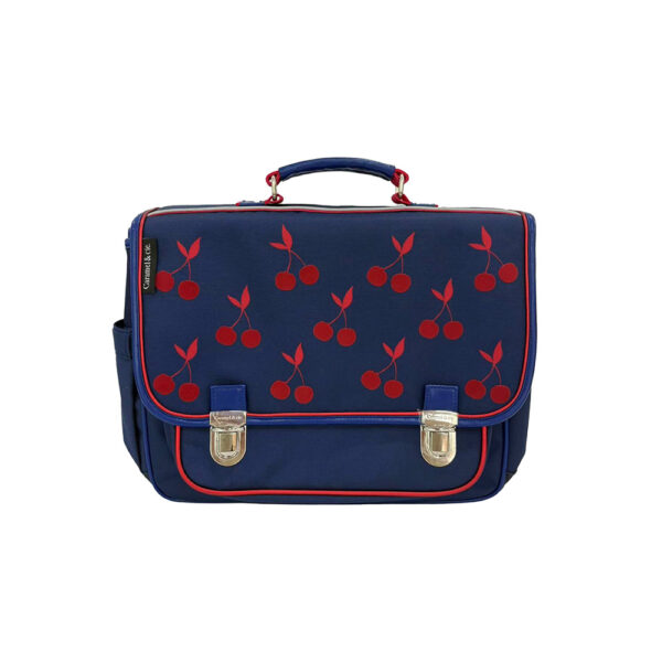 Velvet Cherries Satchel 38 cm – Classic and Functional - Caramel Et Cie