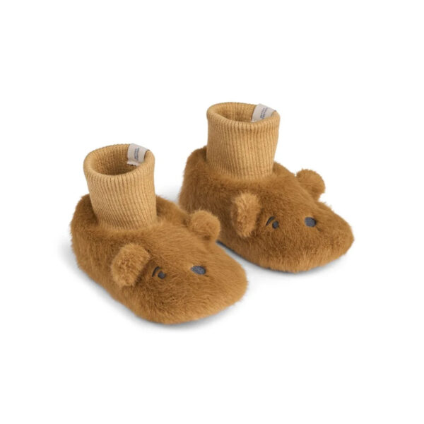 Beth Bear Plush Slipper - Golden caramel - LIEWOOD