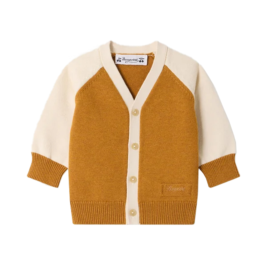 Cardigan Marin Cardigan - Ochre - BONPOINT