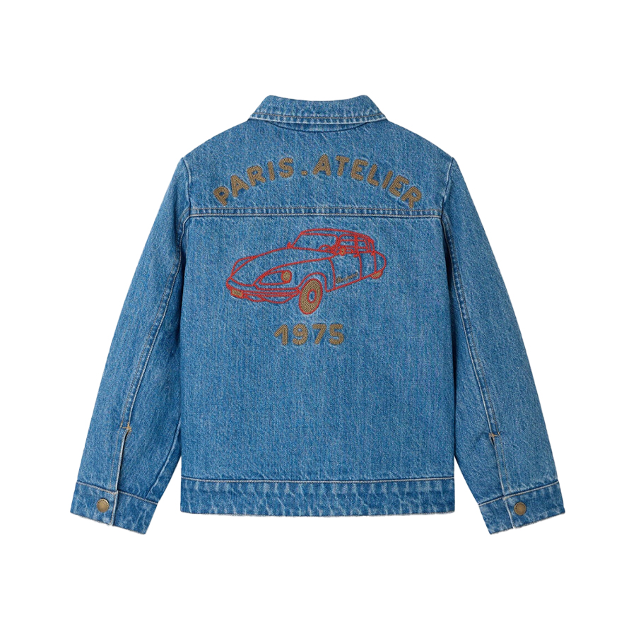 Jacket Marvin Jacket - Light Denim - Kaki Chine - BONPOINT - Image 2