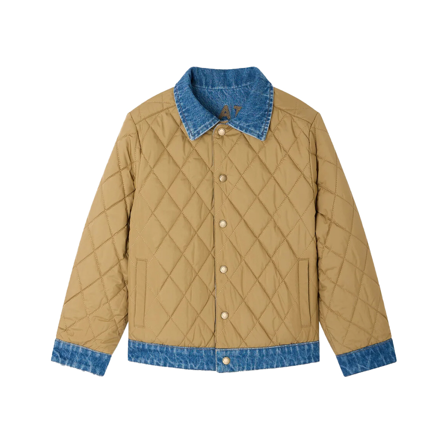 Jacket Marvin Jacket - Light Denim - Kaki Chine - BONPOINT - Image 3