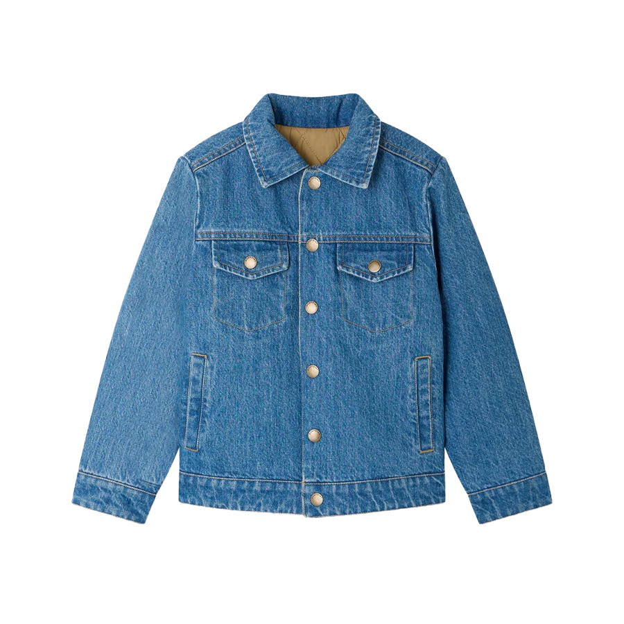 Jacket Marvin Jacket - Light Denim - Kaki Chine - BONPOINT