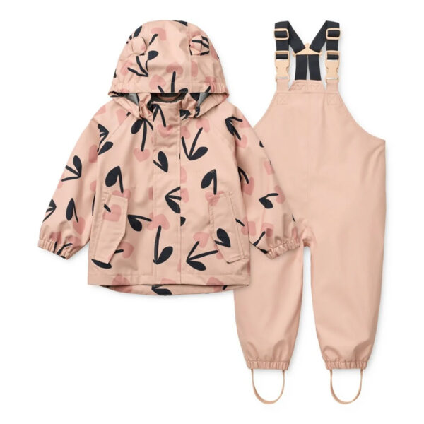 Manu Rainwear Set - Mega cherry heart / Rosey mix - LIEWOOD