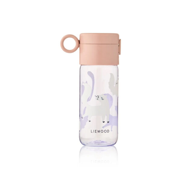 Clemence Tritan Bottle 350 ml - Cat / Warm lilac - LIEWOOD