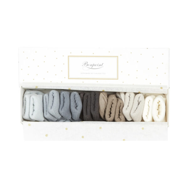 Socks Kit Of 7 Socks - Dusky Blue - BONPOINT