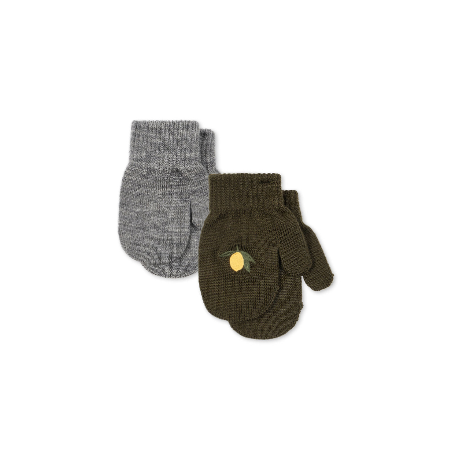 2 pack filla mittens - kombu green - KONGES SLOEJD