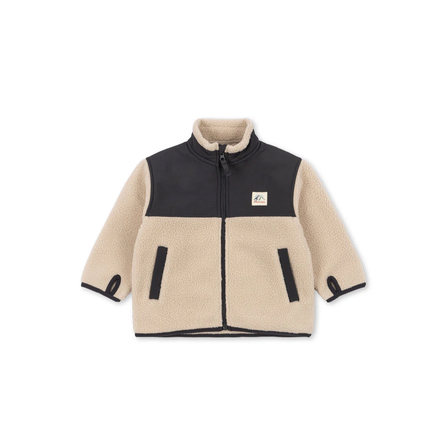 Flynn fleece jacket grs - oxford tan - KONGES SLOEJD